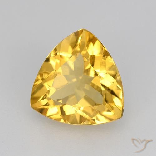 1.94克拉天然黄水晶，胖三角形，VVS-VS