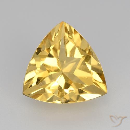 2.25ct 天然 金色 黄水晶, 胖三角形, VVS-VS