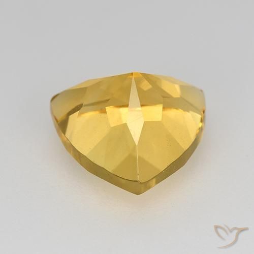 2.27克拉天然黄水晶，胖三角形，VVS-VS