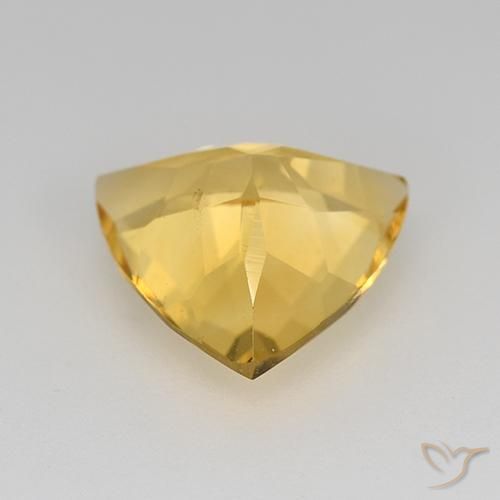 1.93克拉天然黄水晶，胖三角形，VS