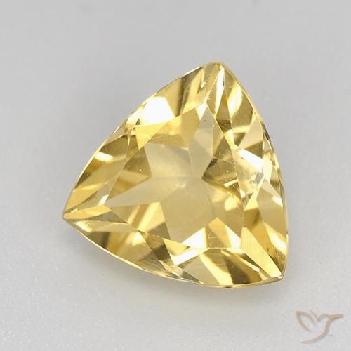 2.10克拉天然黄水晶，胖三角形，VVS-VS