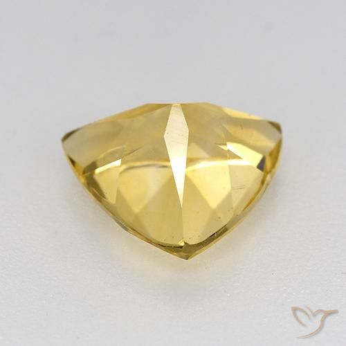 2.10克拉天然黄水晶，胖三角形，VVS-VS