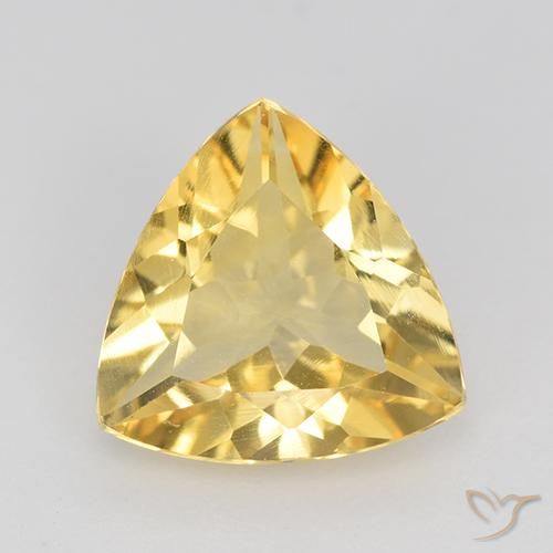 1.86ct 天然 中金 黄水晶, 胖三角形, VVS-VS