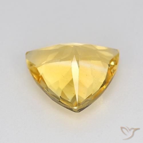 1.86克拉天然黄水晶，胖三角形，VVS-VS