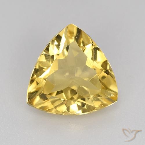 1.82ct 天然 黄金色 黄水晶, 胖三角形, VVS-VS