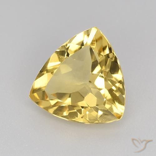 1.82克拉天然黄水晶，胖三角形，VVS-VS