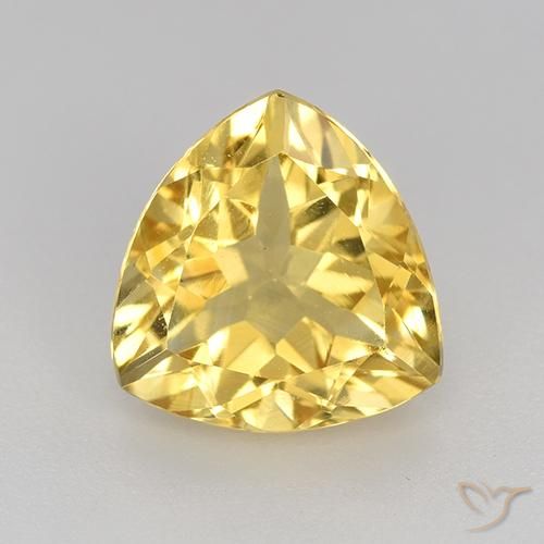 2.37ct 天然 金色 黄水晶, 胖三角形, VVS-VS