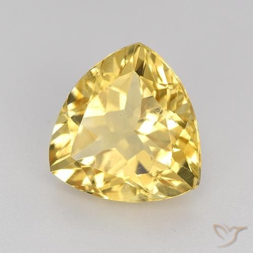 2.37克拉天然黄水晶，胖三角形，VVS-VS