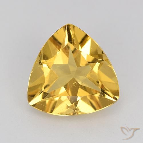 2.12ct 天然 金色 黄水晶, 胖三角形, VVS-VS
