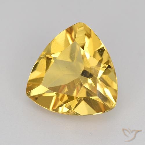 2.12克拉天然黄水晶，胖三角形，VVS-VS