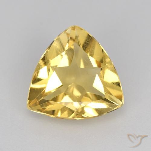 1.84ct 天然 中金 黄水晶, 胖三角形, VVS-VS
