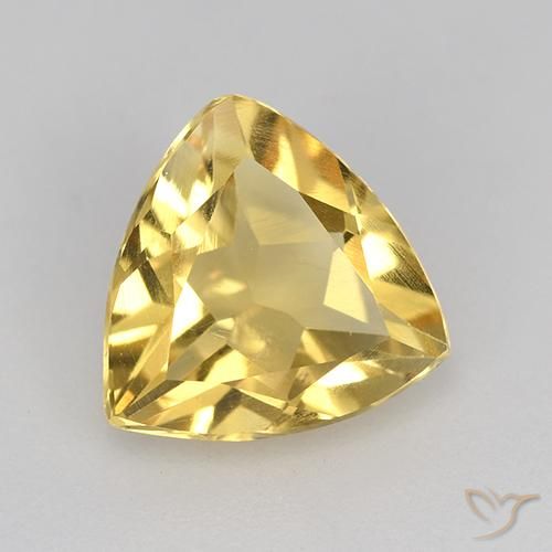 1.84克拉天然黄水晶，胖三角形，VVS-VS