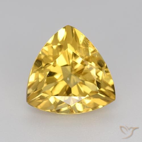 2.16ct 天然 中金 黄水晶, 胖三角形, VVS-VS