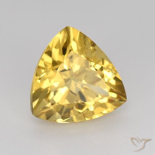 2.16克拉天然黄水晶，胖三角形，VVS-VS