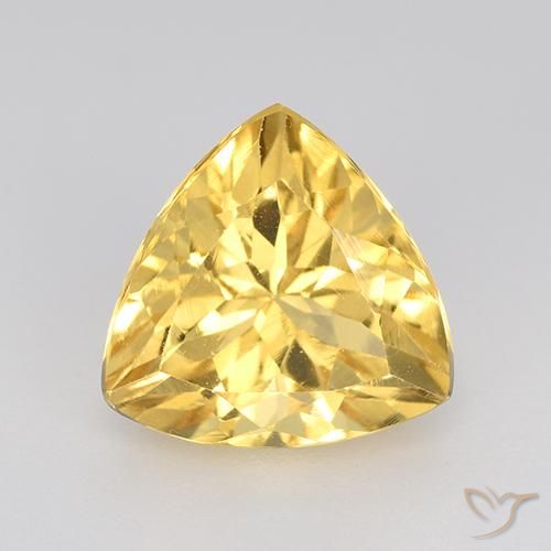 2.38ct 天然 中金 黄水晶, 胖三角形, VVS-VS