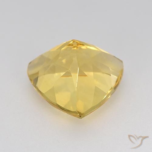 2.38克拉天然黄水晶，胖三角形，VVS-VS