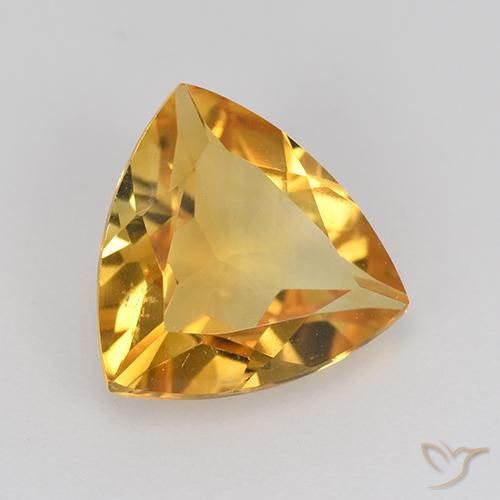 1.85克拉天然黄水晶，胖三角形，VVS-VS