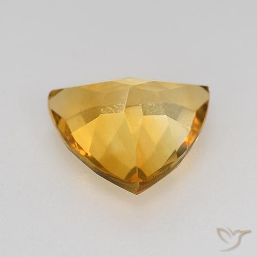 1.85克拉天然黄水晶，胖三角形，VVS-VS