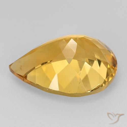 7.93克拉天然黄水晶，梨形，VVS-VS