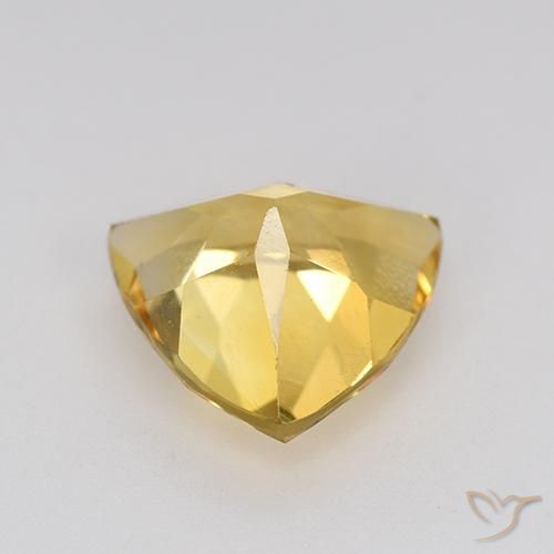 2.05克拉天然黄水晶，胖三角形，VVS-VS