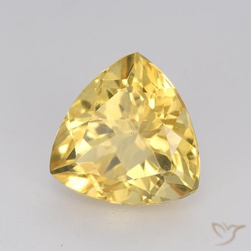 2.50克拉天然黄水晶，胖三角形，VVS-VS