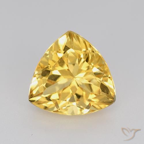 2.20ct 天然 金色 黄水晶, 胖三角形, VVS-VS