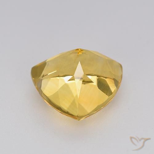 2.20克拉天然黄水晶，胖三角形，VVS-VS