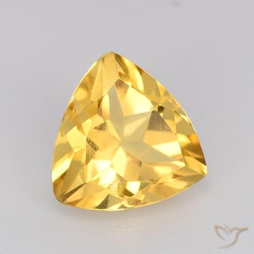 2.28克拉天然黄水晶，胖三角形，VVS