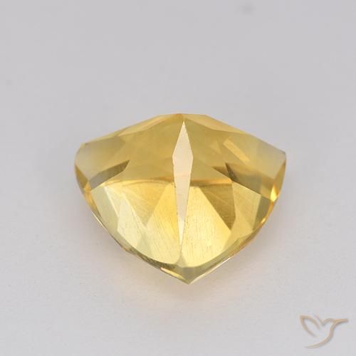 2.28克拉天然黄水晶，胖三角形，VVS