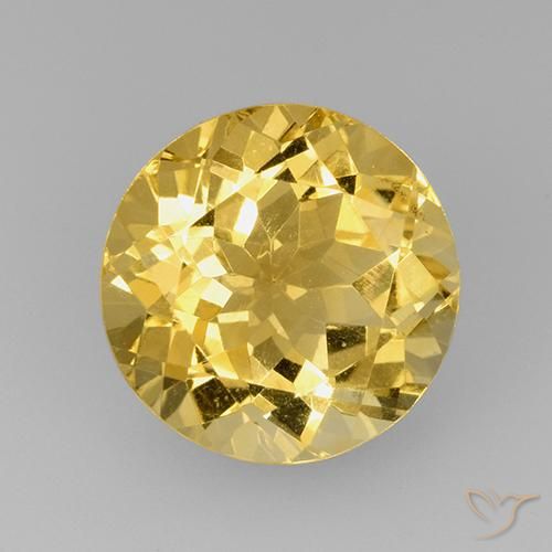 7.17ct 天然 中金 黄水晶, 圆形的, VVS-VS