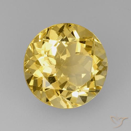 7.17克拉天然黄水晶，圆形的，VVS-VS