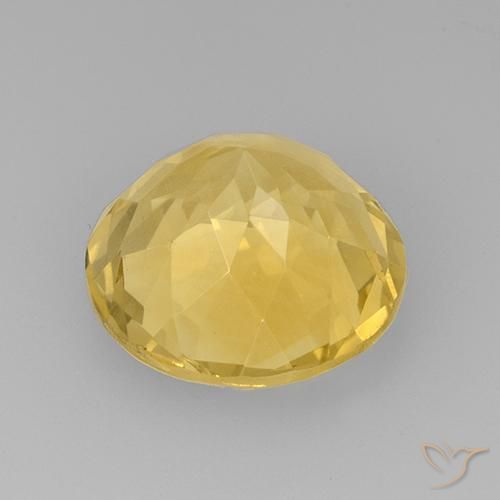 7.17克拉天然黄水晶，圆形的，VVS-VS