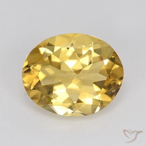 3.73ct 天然 金色 黄水晶, 椭圆形, VVS-VS