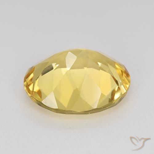 3.73克拉天然黄水晶，椭圆形，VVS-VS