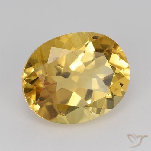 4.59克拉天然黄水晶，椭圆形，VVS-VS