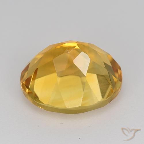 5.08克拉天然黄水晶，椭圆形，VVS-VS