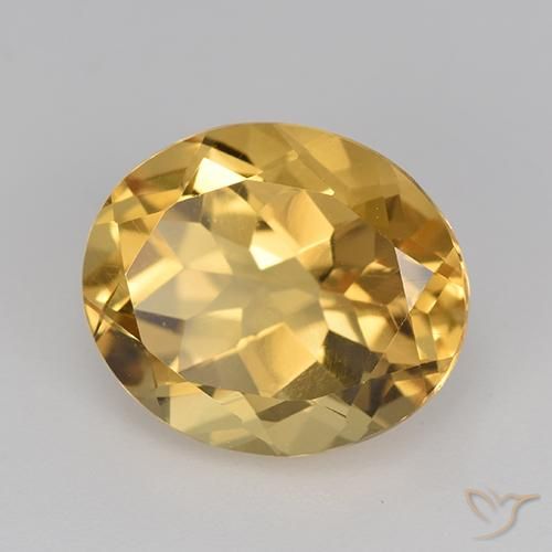 4.33克拉天然黄水晶，椭圆形，VVS-VS