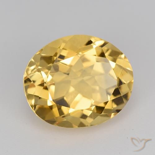 4.47克拉天然黄水晶，椭圆形，VVS-VS