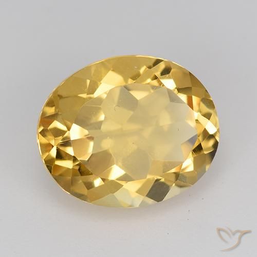 4.22克拉天然黄水晶，椭圆形，VVS-VS