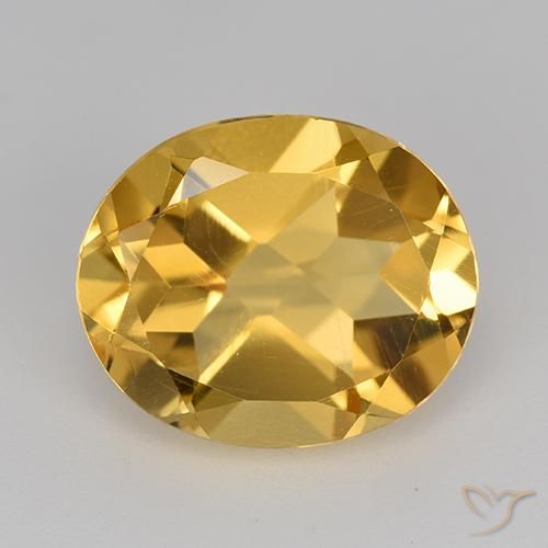 4.43ct 天然 中深金色 黄水晶, 椭圆形, VVS-VS