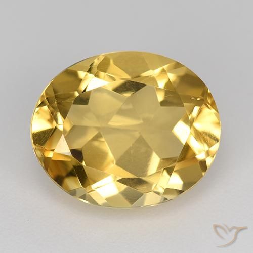 4.38ct 天然 金橙色 黄水晶, 椭圆形, VVS-VS
