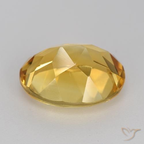 4.38克拉天然黄水晶，椭圆形，VVS-VS