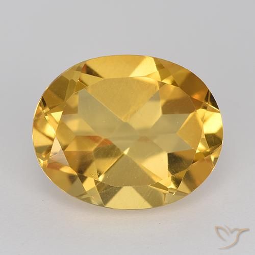 4.31ct 天然 中深金色 黄水晶, 椭圆形, VVS-VS