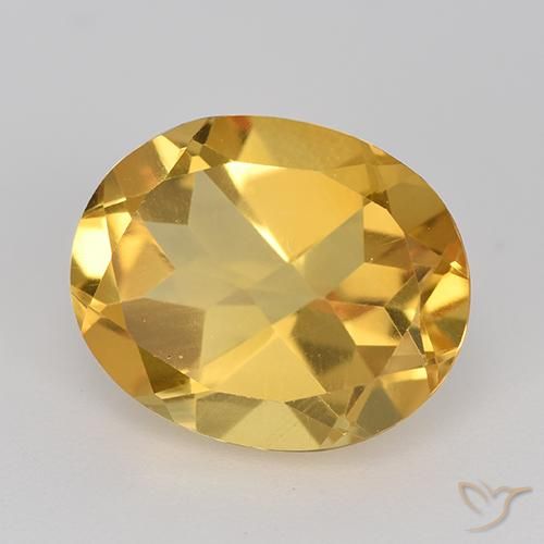 4.31克拉天然黄水晶，椭圆形，VVS-VS