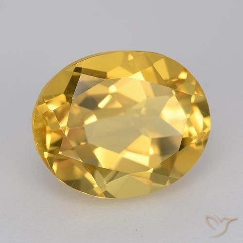 4.66克拉天然黄水晶，椭圆形，VVS-VS