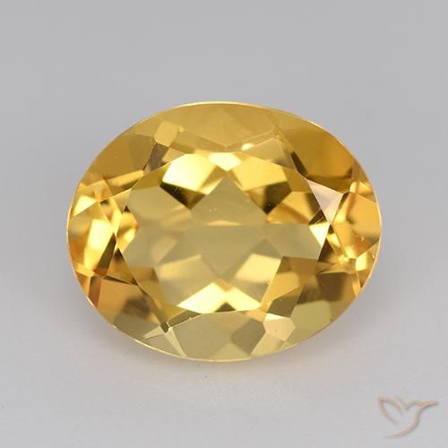 4.45ct 天然 中浅金色 黄水晶, 椭圆形, VVS-VS