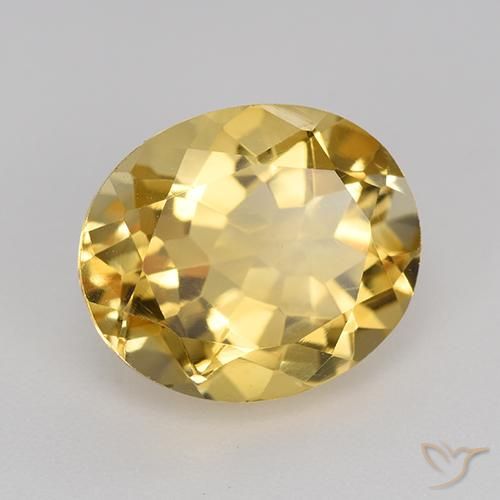 4.53克拉天然黄水晶，椭圆形，VVS-VS