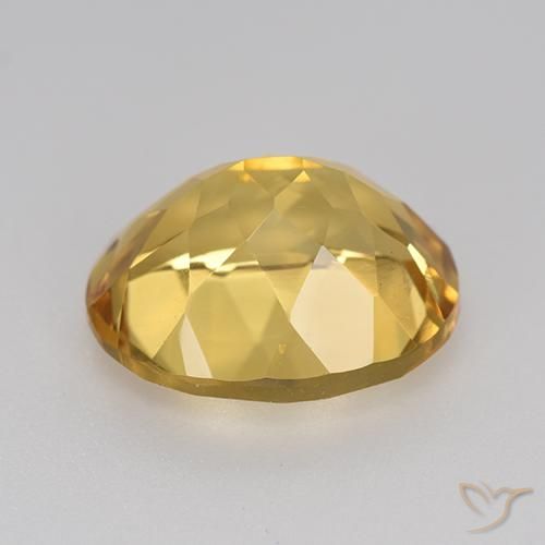 4.53克拉天然黄水晶，椭圆形，VVS-VS