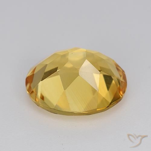 4.14克拉天然黄水晶，椭圆形，VVS-VS