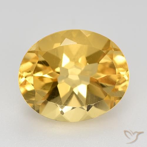 4.73ct 天然 亮金 黄水晶, 椭圆形, VVS-VS